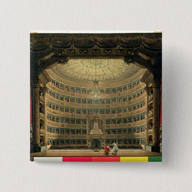 La Scala, Milan, during a performance Button (Front)