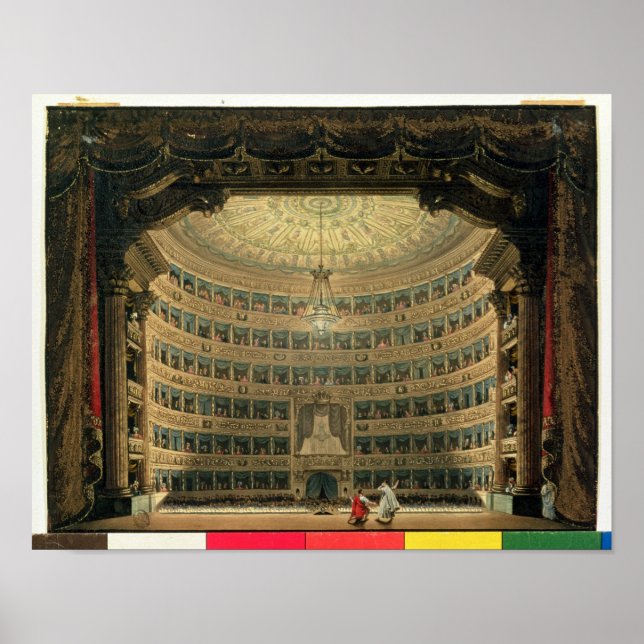 La Scala, Milan, during a performance Poster (Front)