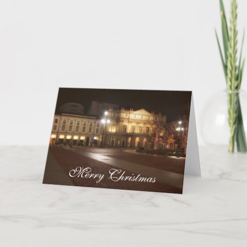 La Scala Milan Italy Christmas Greeting Card