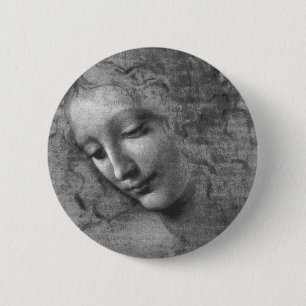 La Scapigliata by Leonardo da Vinci Button