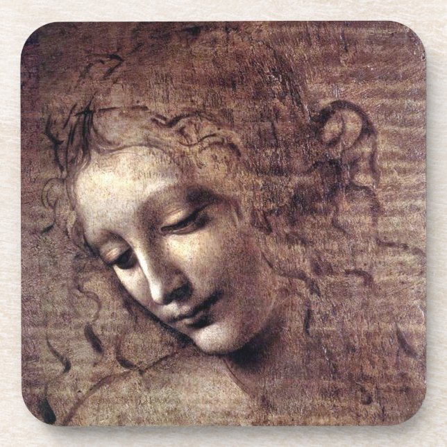 La Scapigliata - da Vinci - c1508 Beverage Coaster (Front)