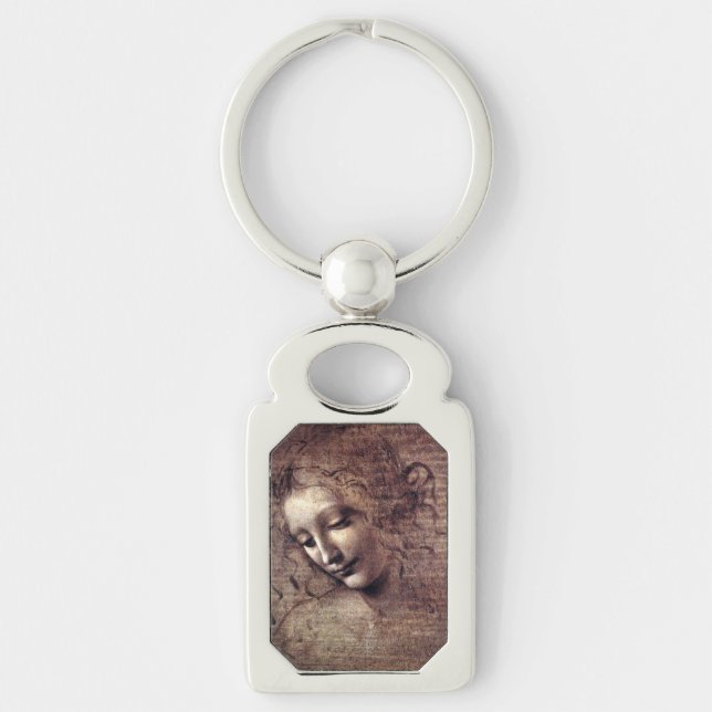 La Scapigliata - da Vinci - c1508 Keychain (Front)