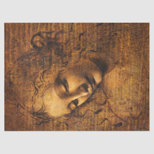 La Scapiliata, 1506-1508 by Leonardo da Vinci Tissue Paper (Front)