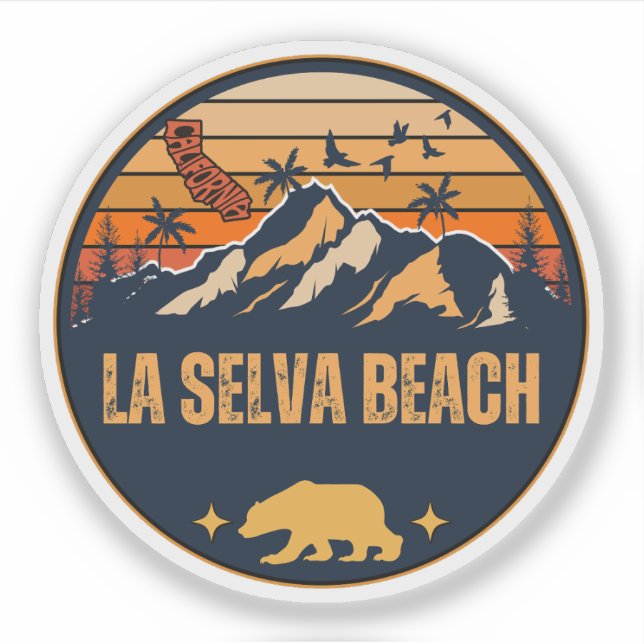 La Selva Beach, California Sticker (Front)