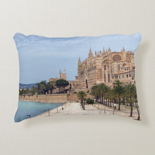 La Seu the Cathedral of Palma de Mallorca _ Spain Accent Pillow