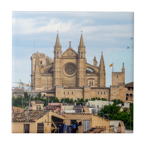 La Seu the Cathedral of Palma de Mallorca _ Spain Ceramic Tile