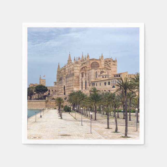 La Seu, the Cathedral of Palma de Mallorca - Spain Napkins (Front)