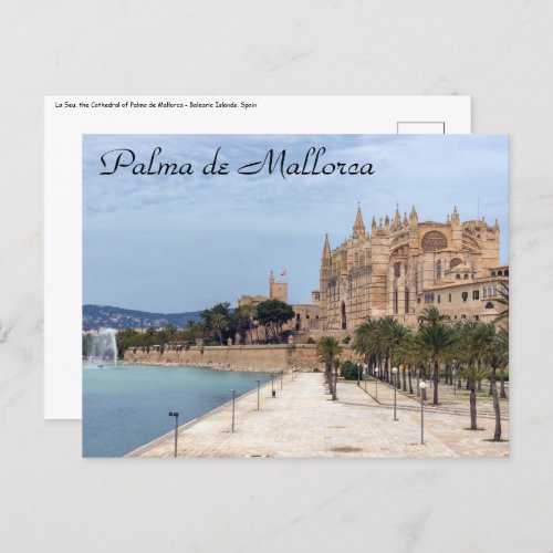 La Seu the Cathedral of Palma de Mallorca _ Spain Postcard