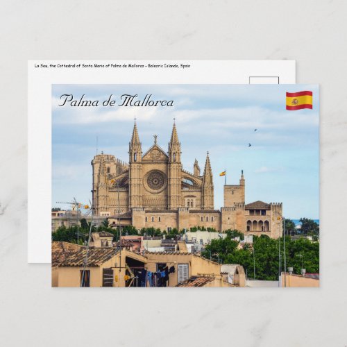 La Seu the Cathedral of Palma de Mallorca _ Spain Postcard