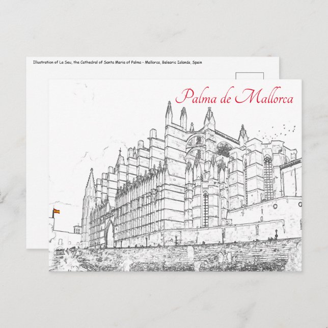 La Seu, the Cathedral of Palma de Mallorca - Spain Postcard (Front/Back)