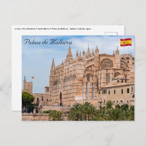 La Seu the Cathedral of Palma de Mallorca _ Spain Postcard