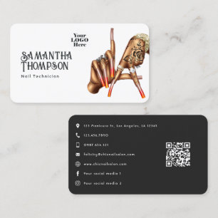 LA Sign Nail Salon Branding Business Card