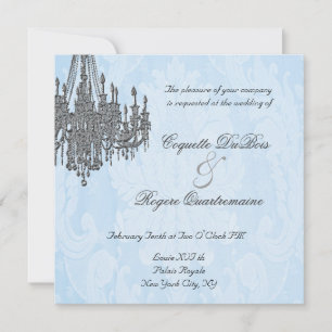 La Silver Sparkle Chandelier Invitations
