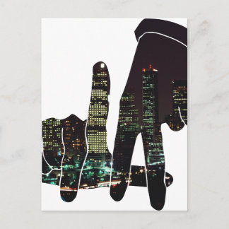 LA skyline hands Postcard