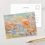 La Sologne | Louis Valtat Postcard<br><div class="desc">La Sologne (1918) | Original artwork by French artist Louis Valtat (1869-1952). The painting depicts a modern abstract landscape in bright orange,  blue and green colors.

Use the design tools to add custom text or personalize the image.</div>