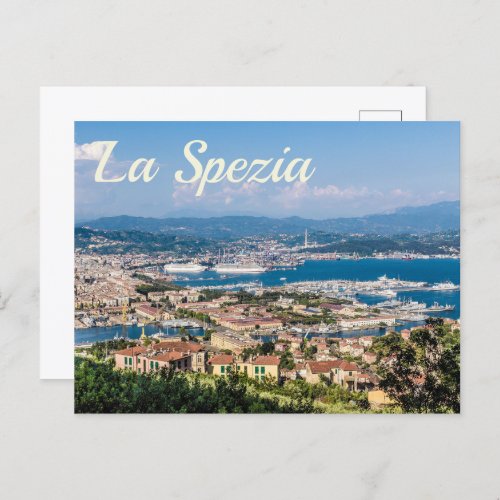 La Spezia Cinque Terre Liguria Italy Panorama gift Holiday Postcard