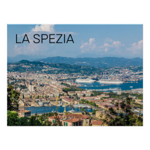 La Spezia Cityscape Liguria Italy Holiday Souvenir Poster
