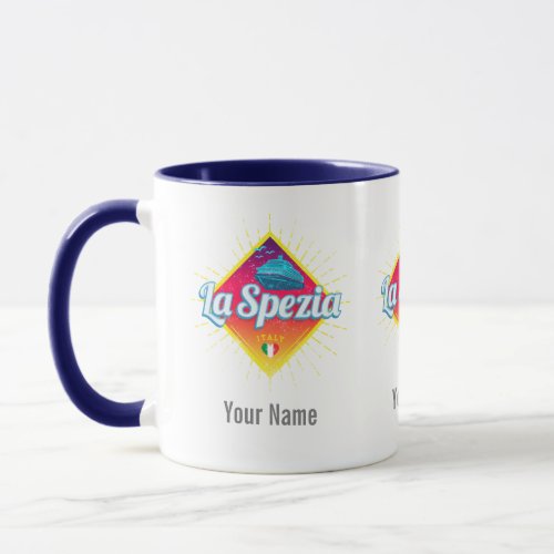 La Spezia Liguria Italy Retro Cruise Ship Vintage Mug