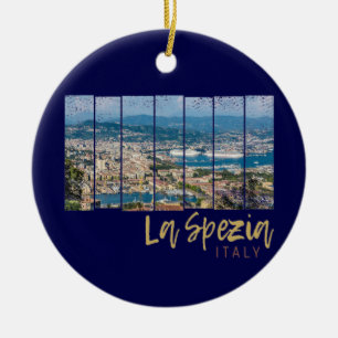 La Spezia Liguria Italy Vintage Souvenir Ceramic Ornament