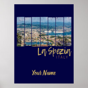 La Spezia Liguria Italy Vintage Souvenir Poster