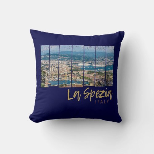 La Spezia Liguria Italy Vintage Souvenir Throw Pillow