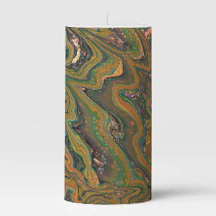 La Strada 2 Green and Gold Geode Abstract Candle