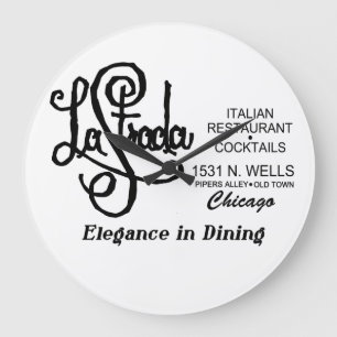 La Strada Restaurant, Old Town, Chicago, IL Large Clock