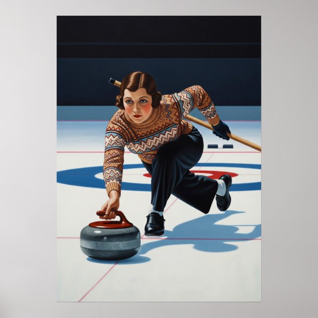 LA STRATÈGE DU CURLING (The Curling Strategist) Poster (Front)