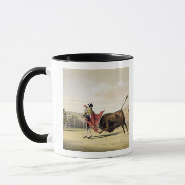La Suerte de la Capa, 1865 (colour litho) Mug (Left)