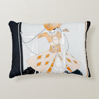 La Sultane - Vintage Fashionable Art Deco Lady Decorative Pillow
