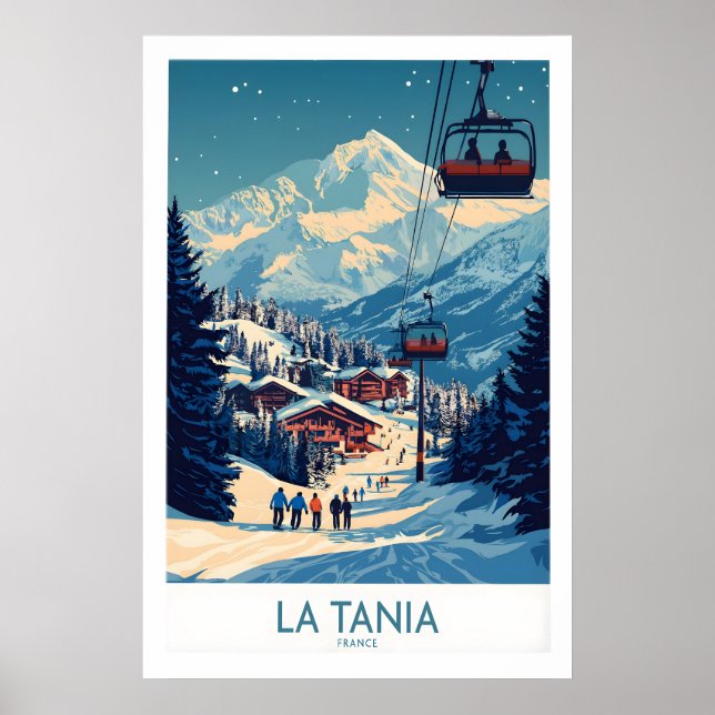 La Tania Wall Art Ski Poster 1 (Front)