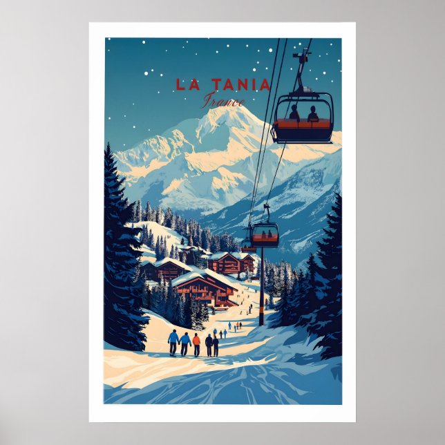 La Tania Wall Art Ski Print 1 (Front)
