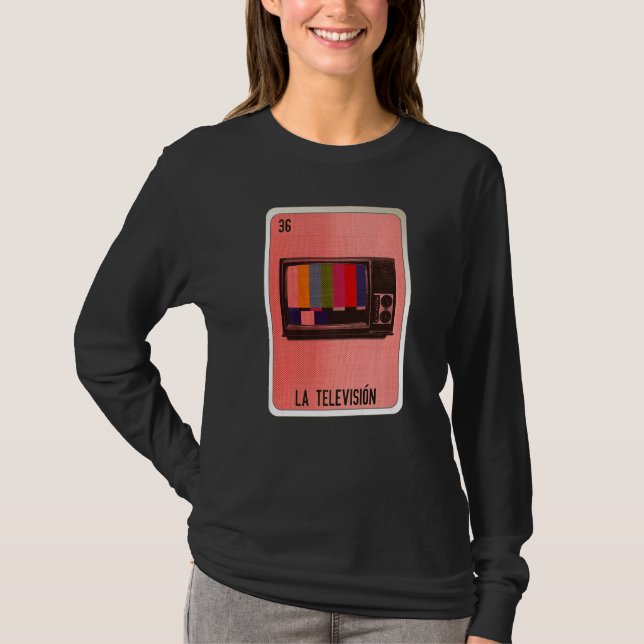 La Television Mexican Slang Lottery Bingo Cards   T-Shirt (Front)