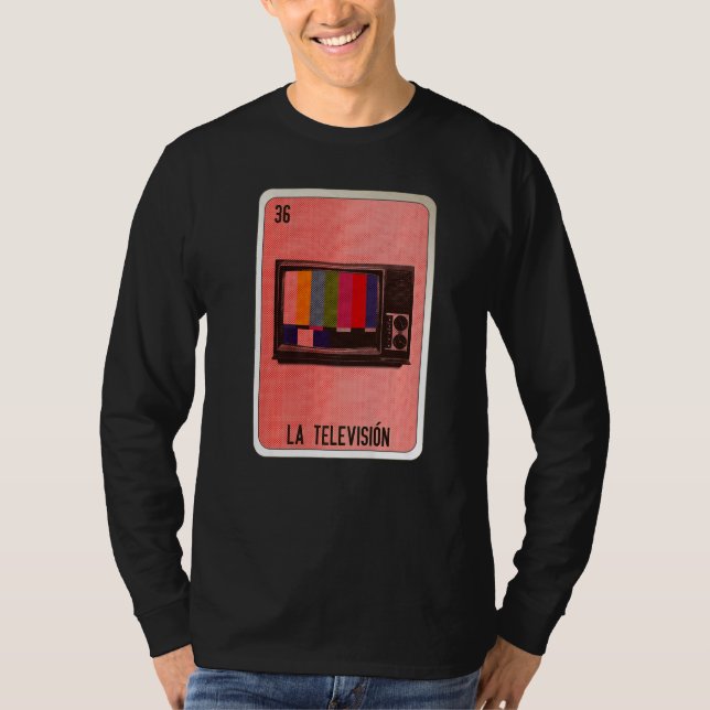 La Television Mexican Slang Lottery Bingo Cards   T-Shirt (Front)