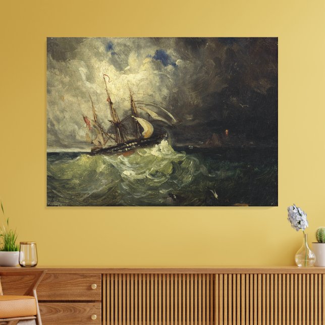 La Tempête – Félix Ziem Canvas Print (Insitu(LivingRoom))