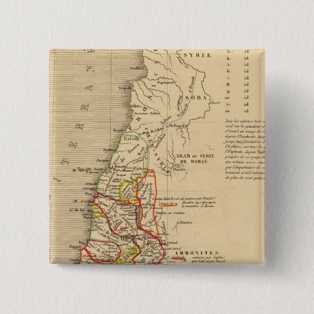 La Terre Sainte sous Salomon Pinback Button (Front)