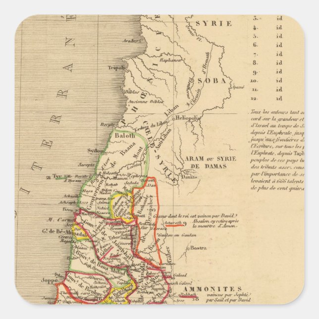 La Terre Sainte sous Salomon Square Sticker (Front)