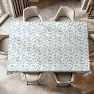 La toile de Jouy Blue Vintage Floral Pattern Tablecloth