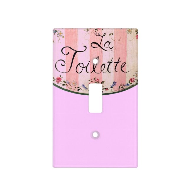 La Toilette Bathroom Light Switch Cover (Front)