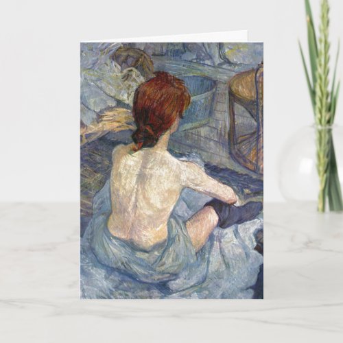 La Toilette Rousse _ Toulouse_Lautrec Painting Card