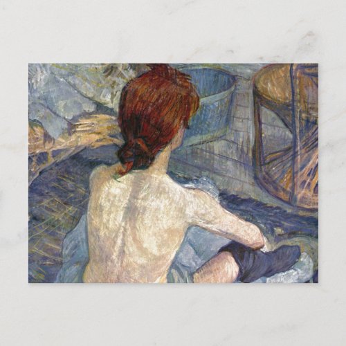 La Toilette Rousse _ Toulouse_Lautrec Painting Postcard