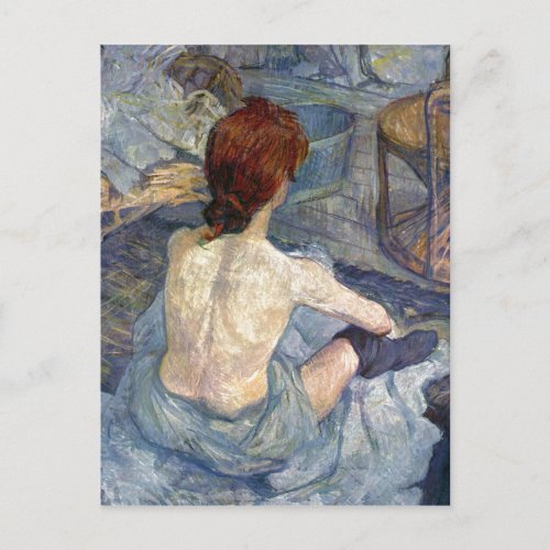 La Toilette Rousse _ Toulouse_Lautrec Painting Postcard