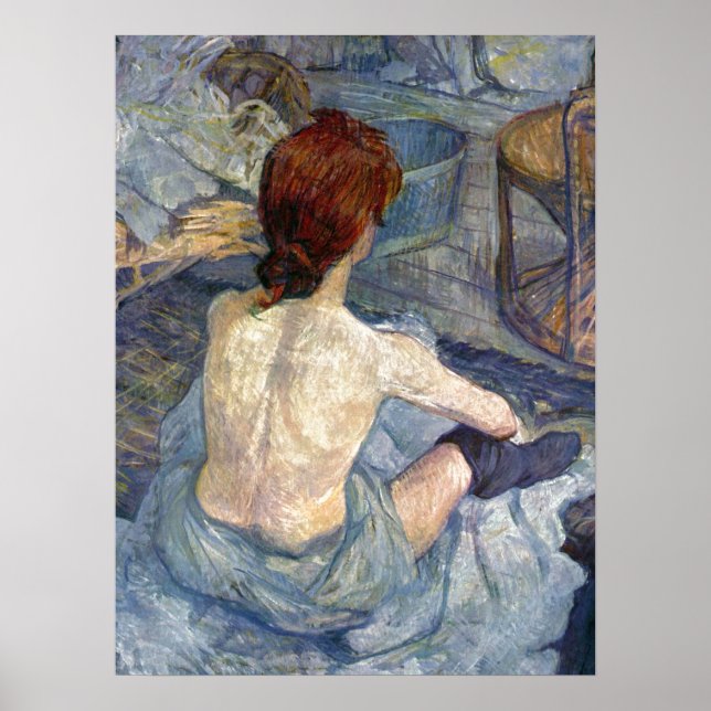 La Toilette Rousse - Toulouse-Lautrec Painting Poster (Front)