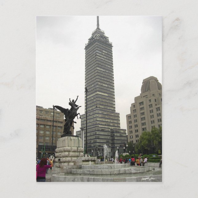 La Torre Latinoamericana desde Bellas Artes Postcard (Front)