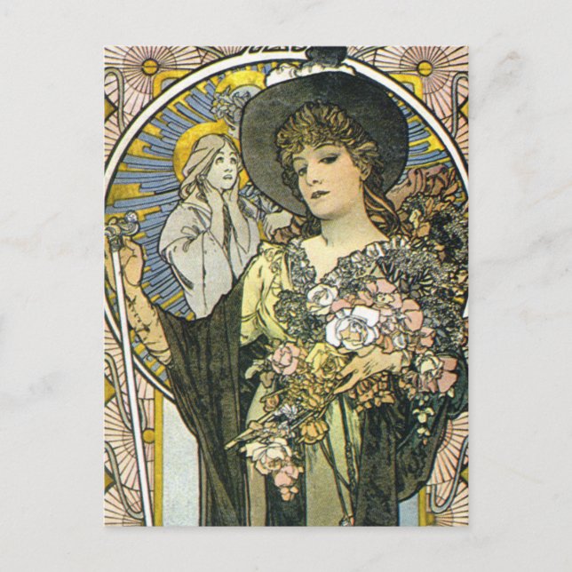 "La Tosca"(detail) by Alphonse Mucha Postcard (Front)