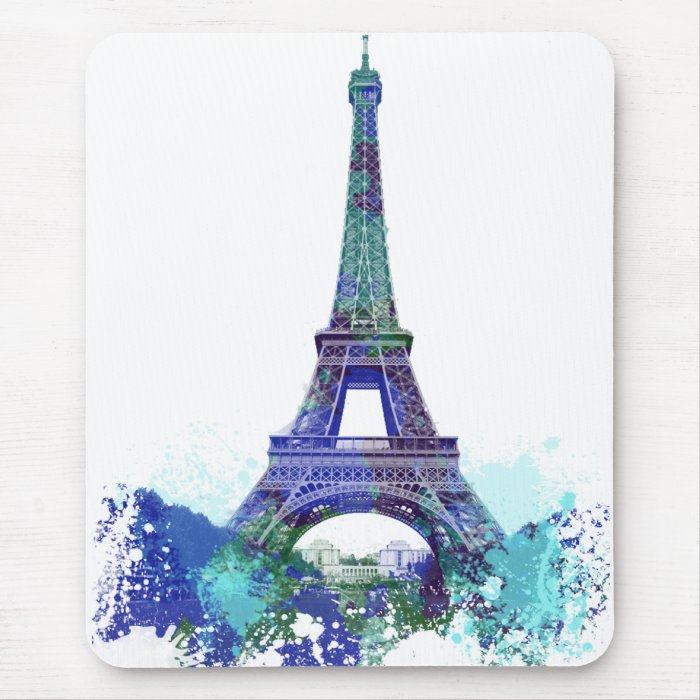 La tour Eiffel  color splash Mouse Pad