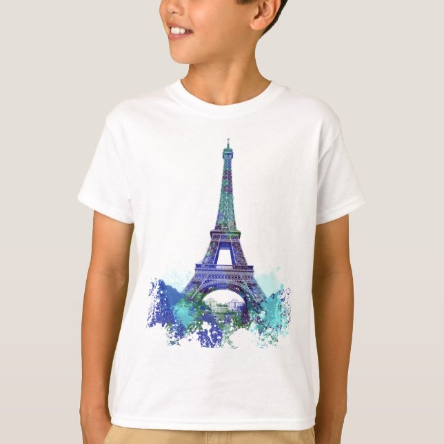 La tour Eiffel  color splash T-Shirt (Front)