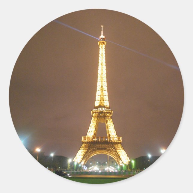 La Tour Eiffel, Eiffel Tower - Paris, France Classic Round Sticker (Front)