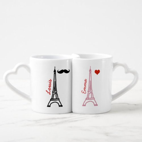 la Tour Eiffel Paris France Coffee Mug Set