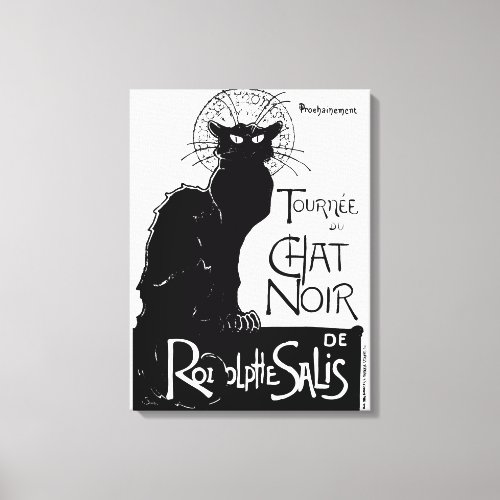 La tourne du Chat Noir Canvas Print